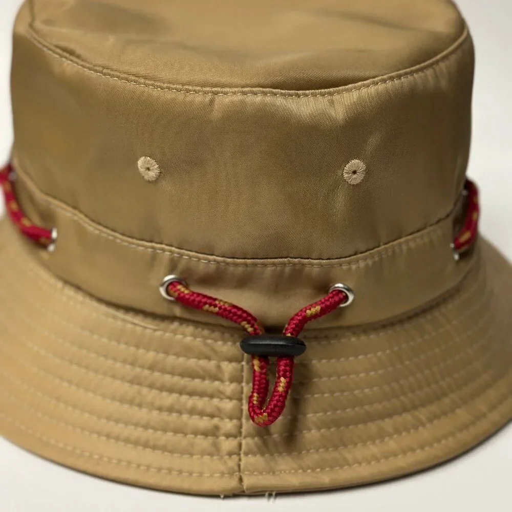 By Anthropologie Nylon Sport Bucket Hat Tan OSFA